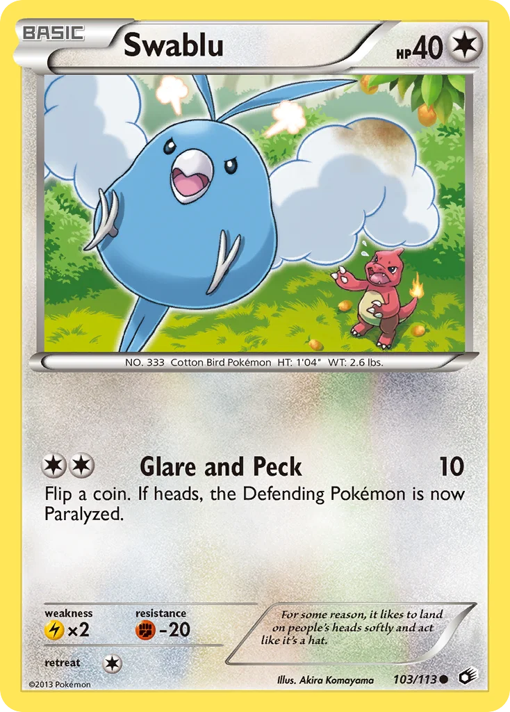 Swablu Pokemon card