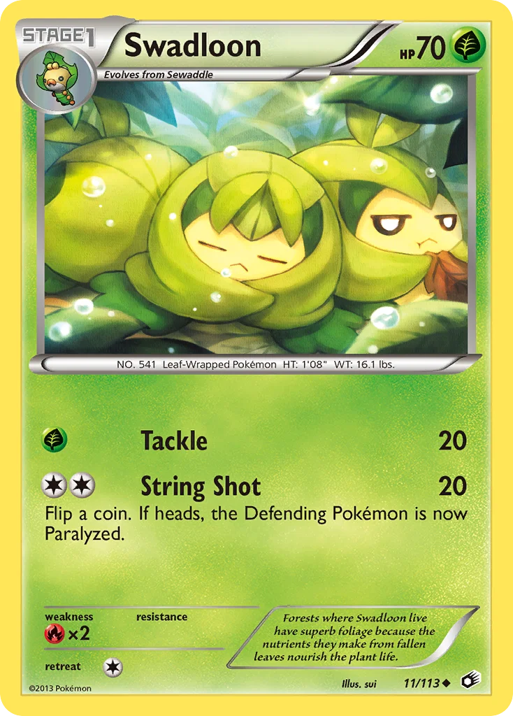 Swadloon Pokemon card