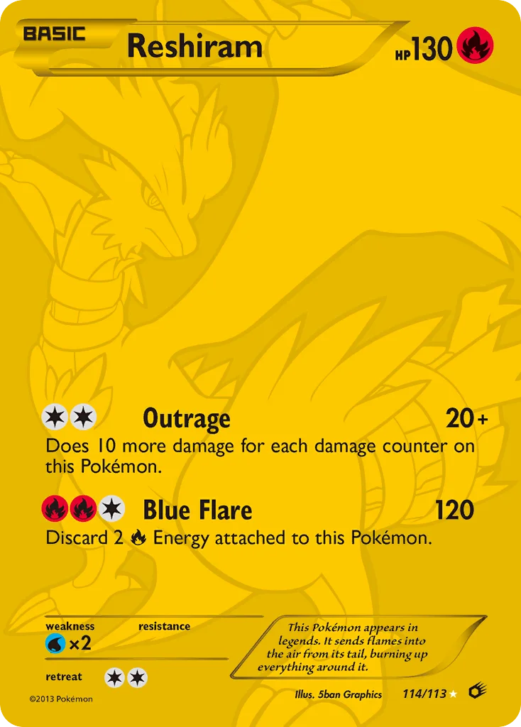 Reshiram Pokemon card