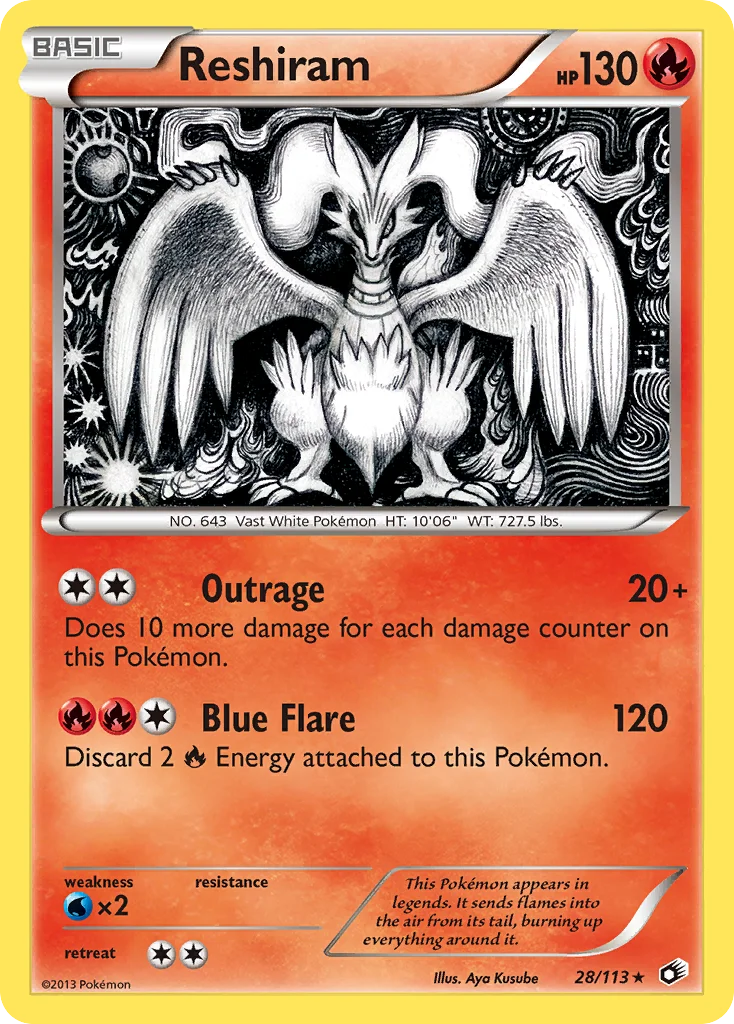 Reshiram Pokemon card