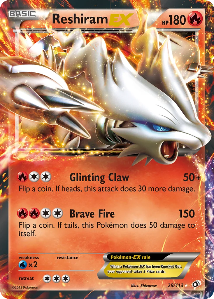 Reshiram-EX Pokemon card