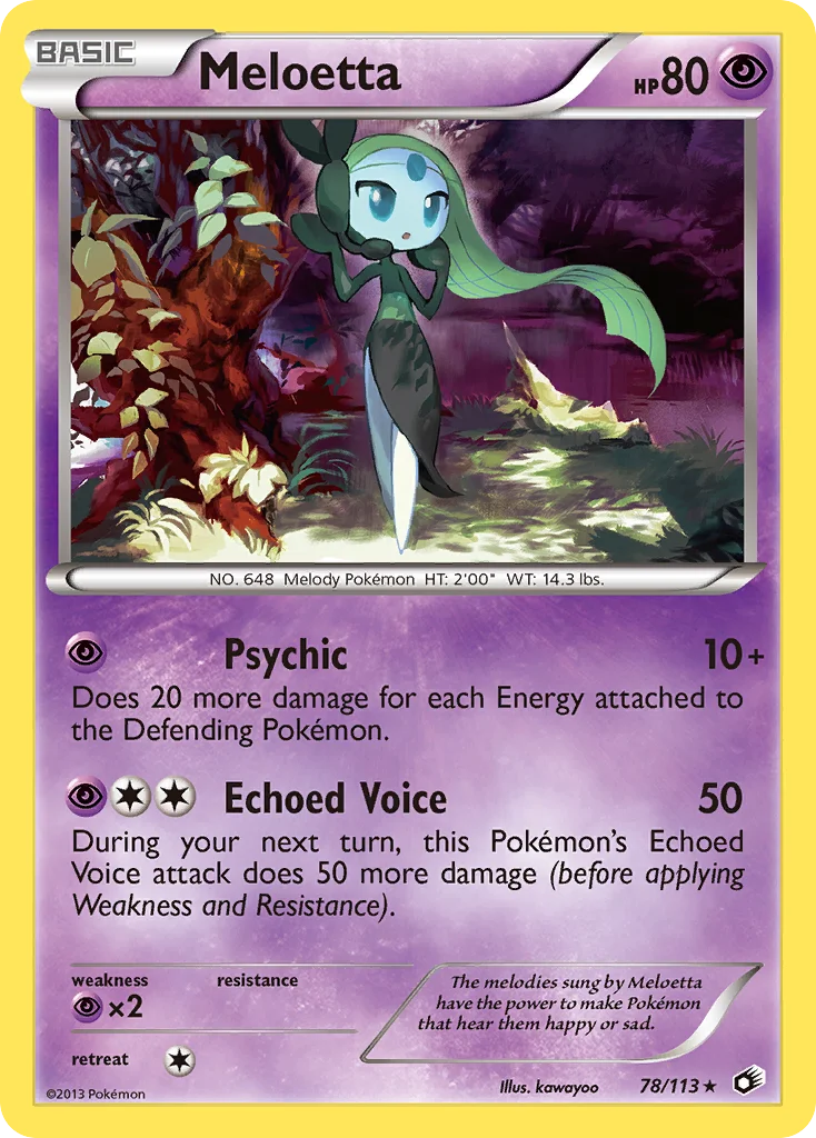 Meloetta Pokemon card