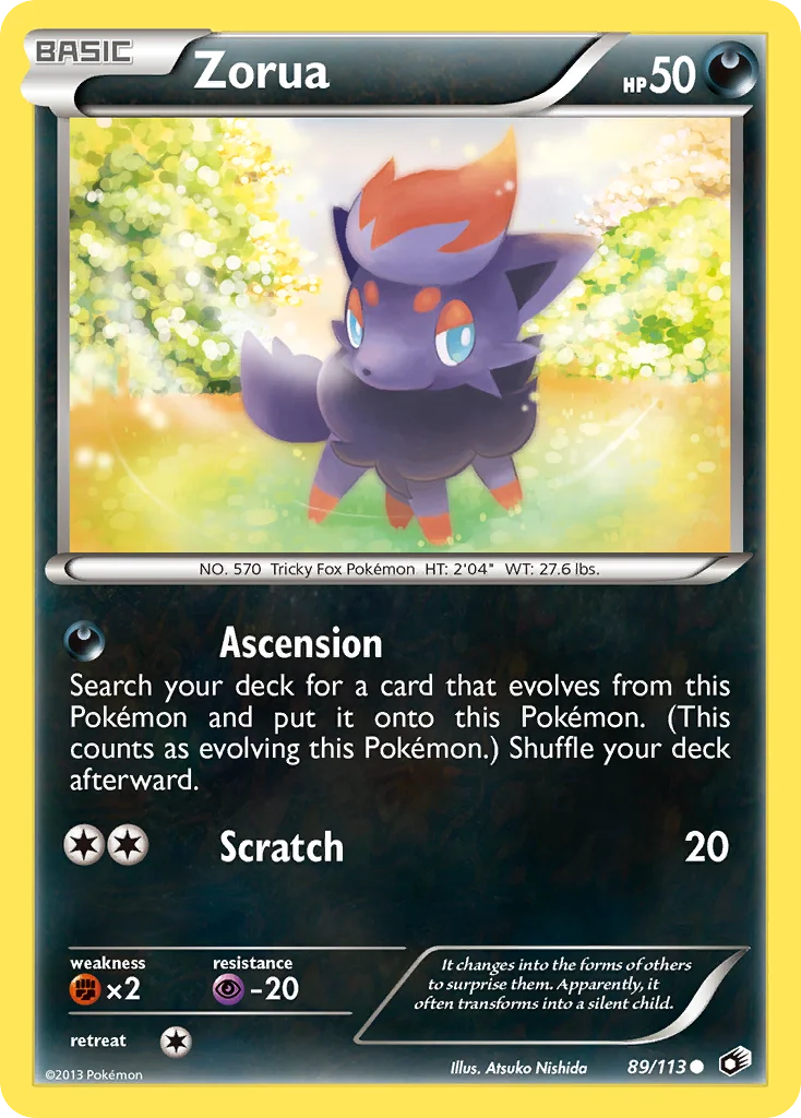Zorua Pokemon card