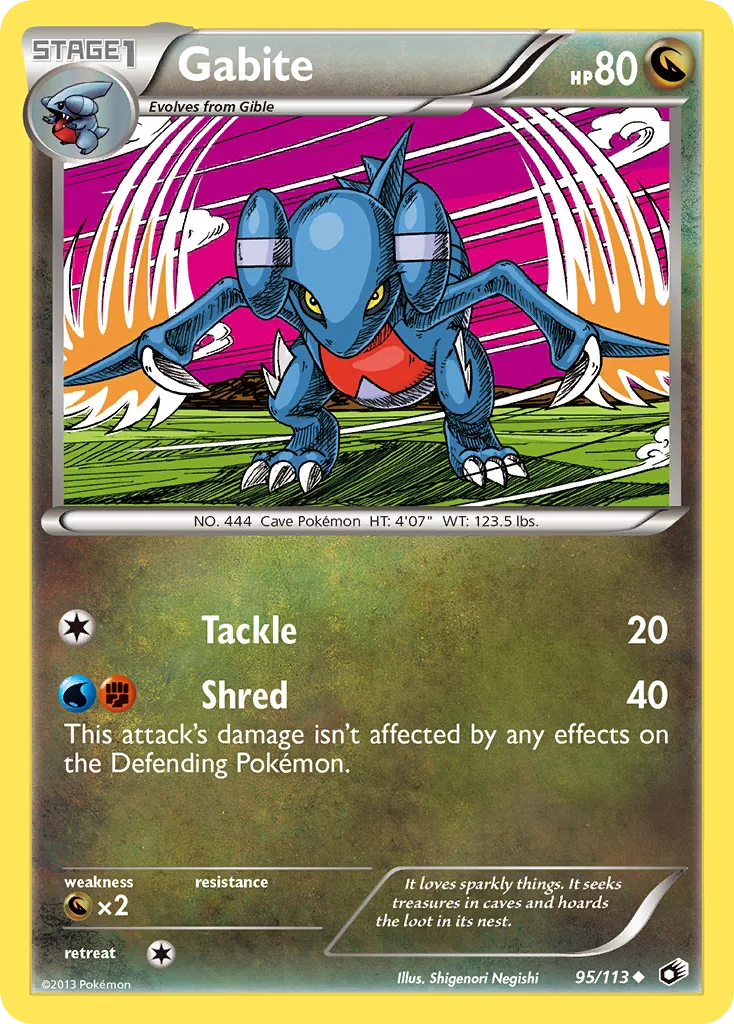 Gabite Pokemon card