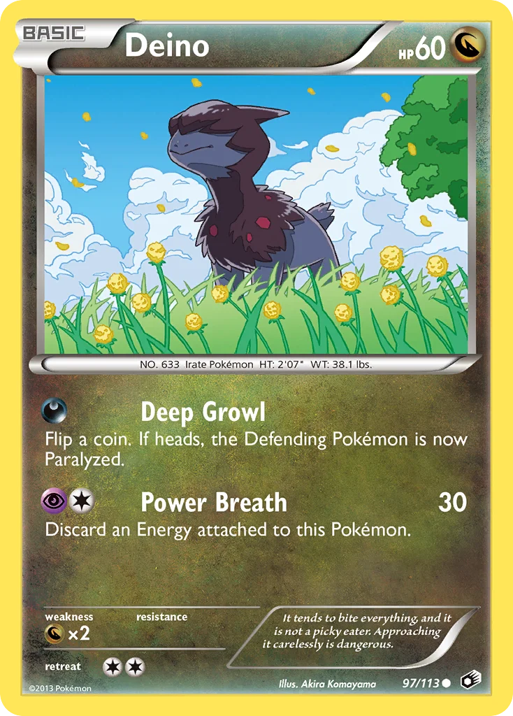 Deino Pokemon card