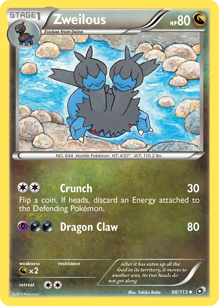Zweilous Pokemon card
