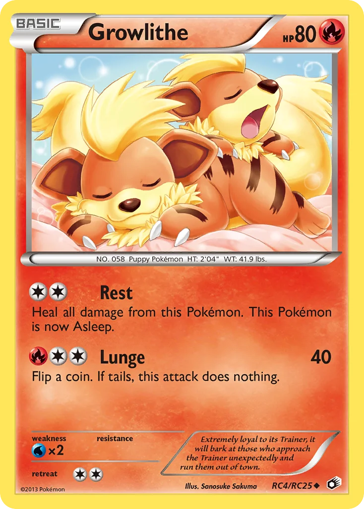 Growlithe Pokemon card