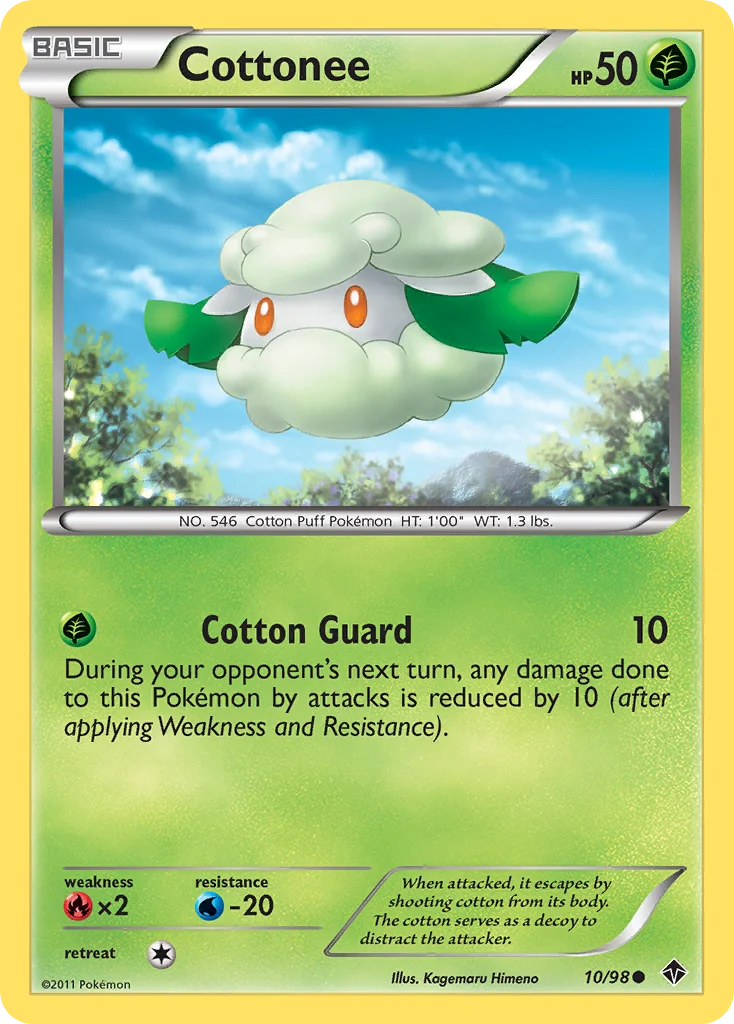 Cottonee Pokemon card