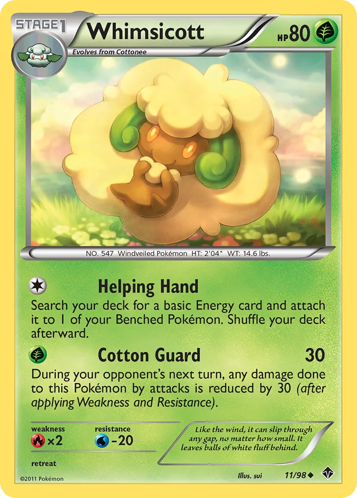 Whimsicott Pokemon card