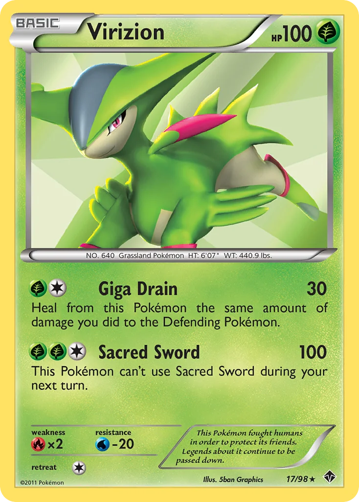 Virizion Pokemon card