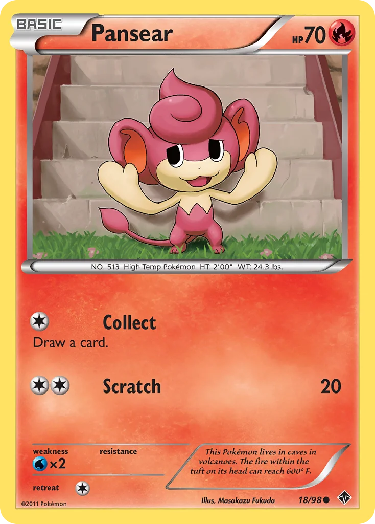 Pansear Pokemon card