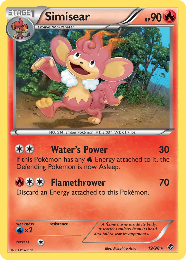 Simisear Pokemon card