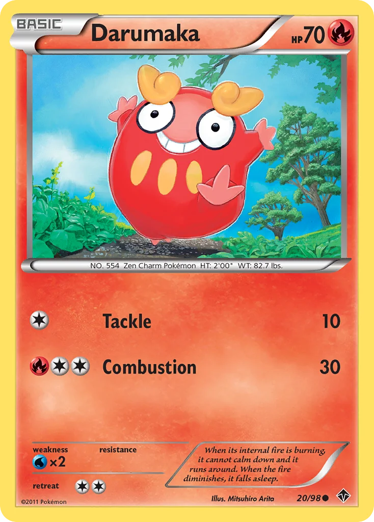 Darumaka Pokemon card