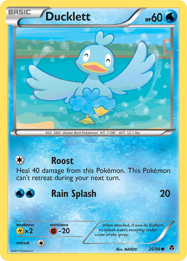 Ducklett Pokemon card