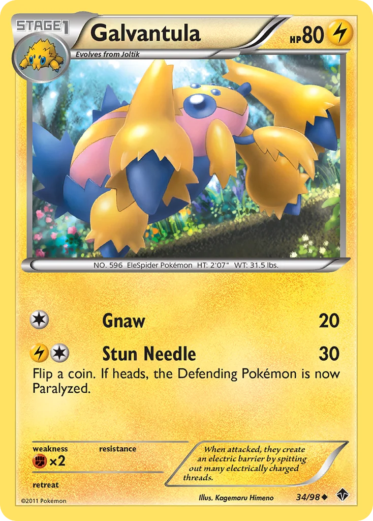 Galvantula Pokemon card