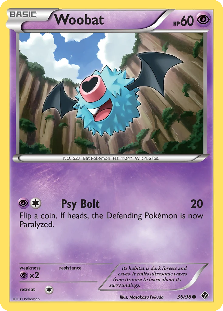 Woobat Pokemon card