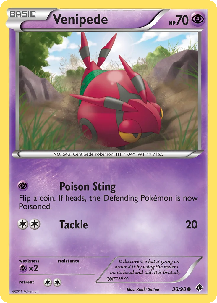 Venipede Pokemon card