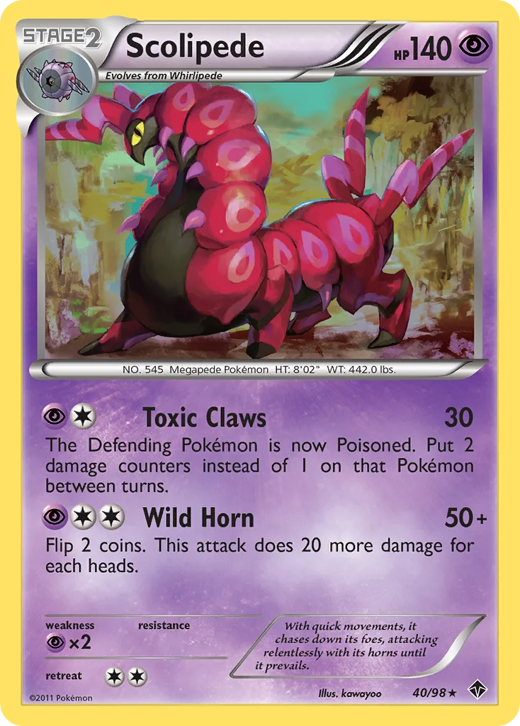 Scolipede Pokemon card