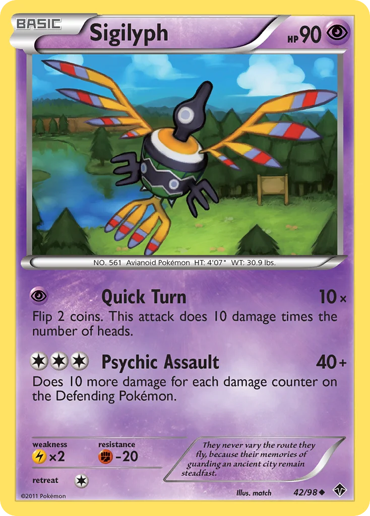 Sigilyph Pokemon card