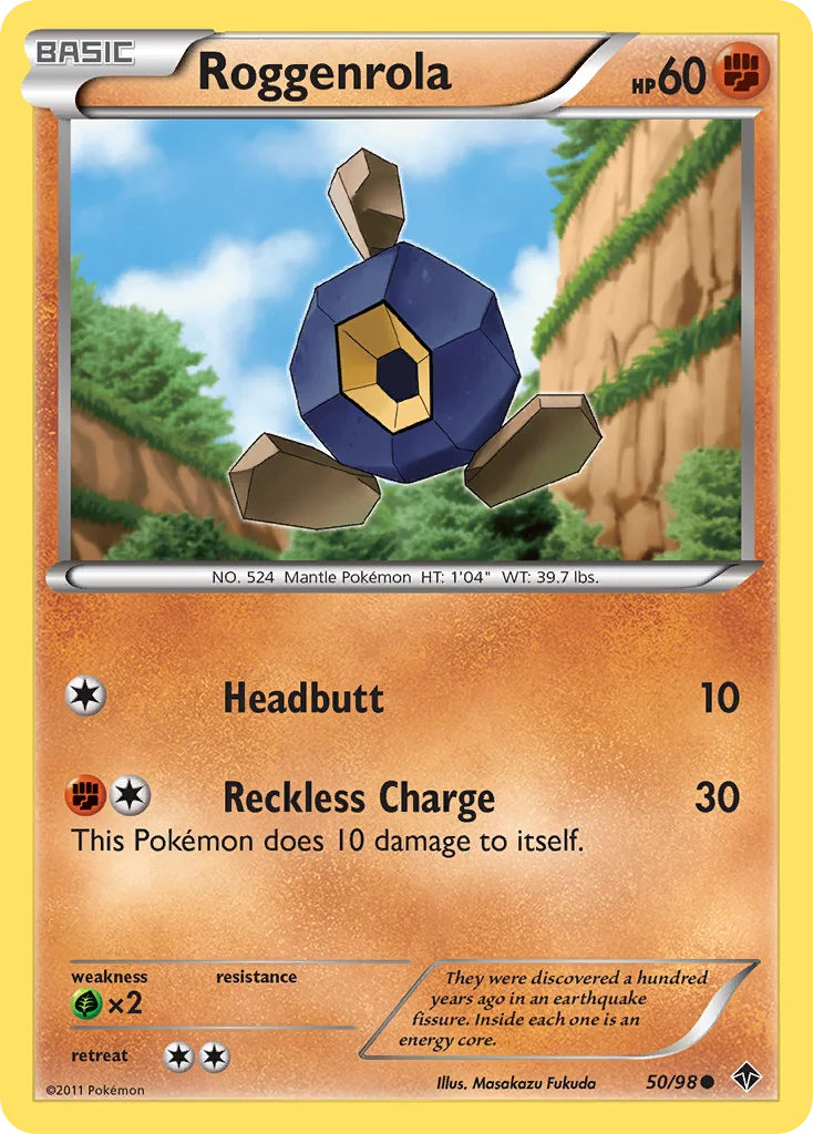 Roggenrola Pokemon card