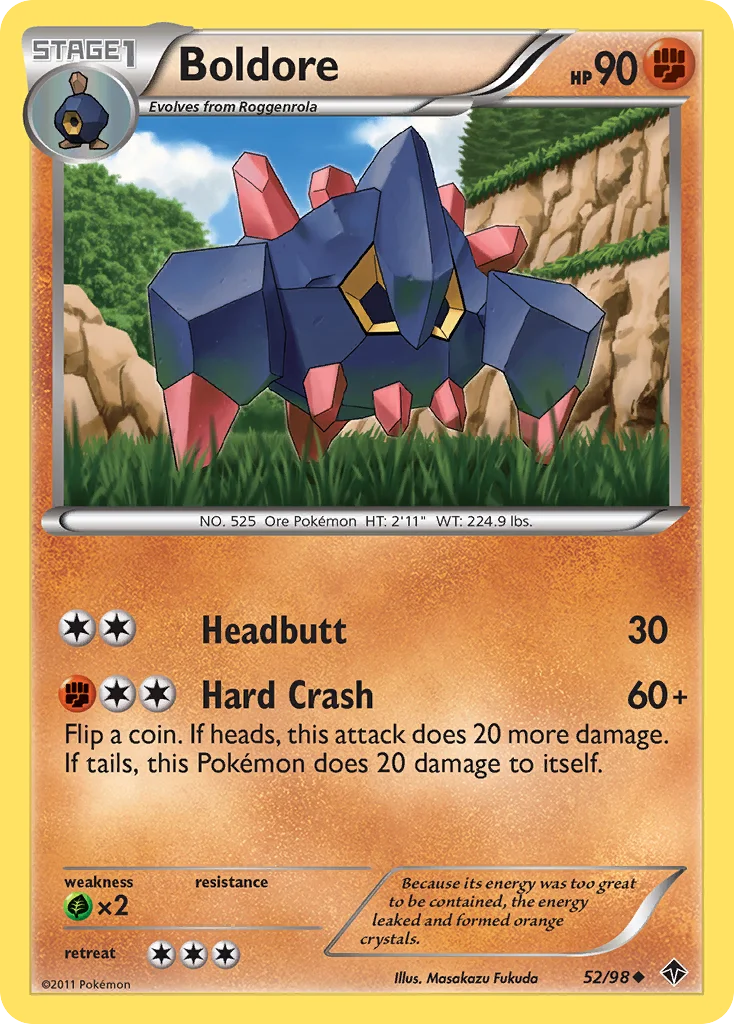 Boldore Pokemon card