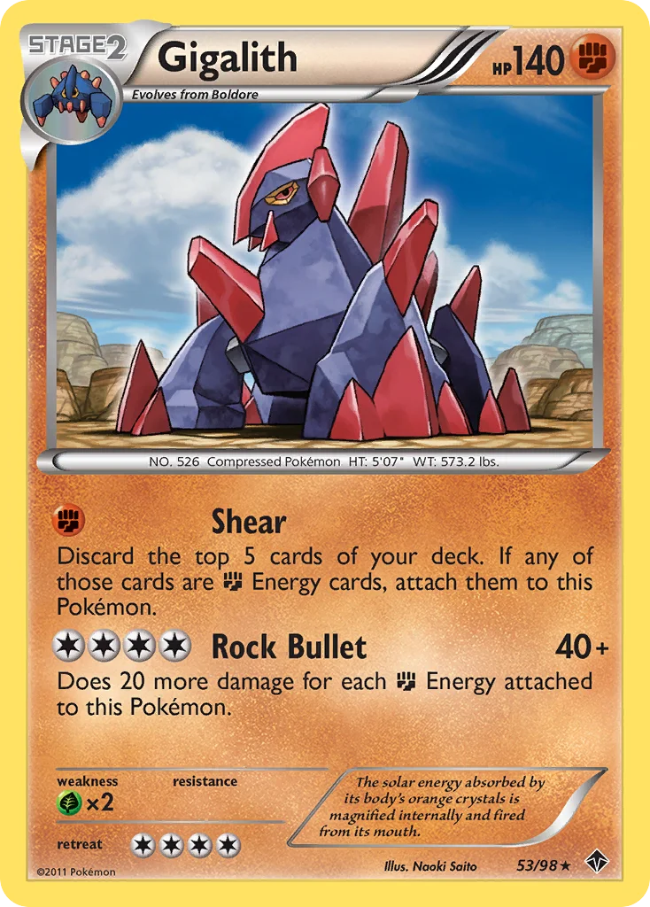 Gigalith Pokemon card
