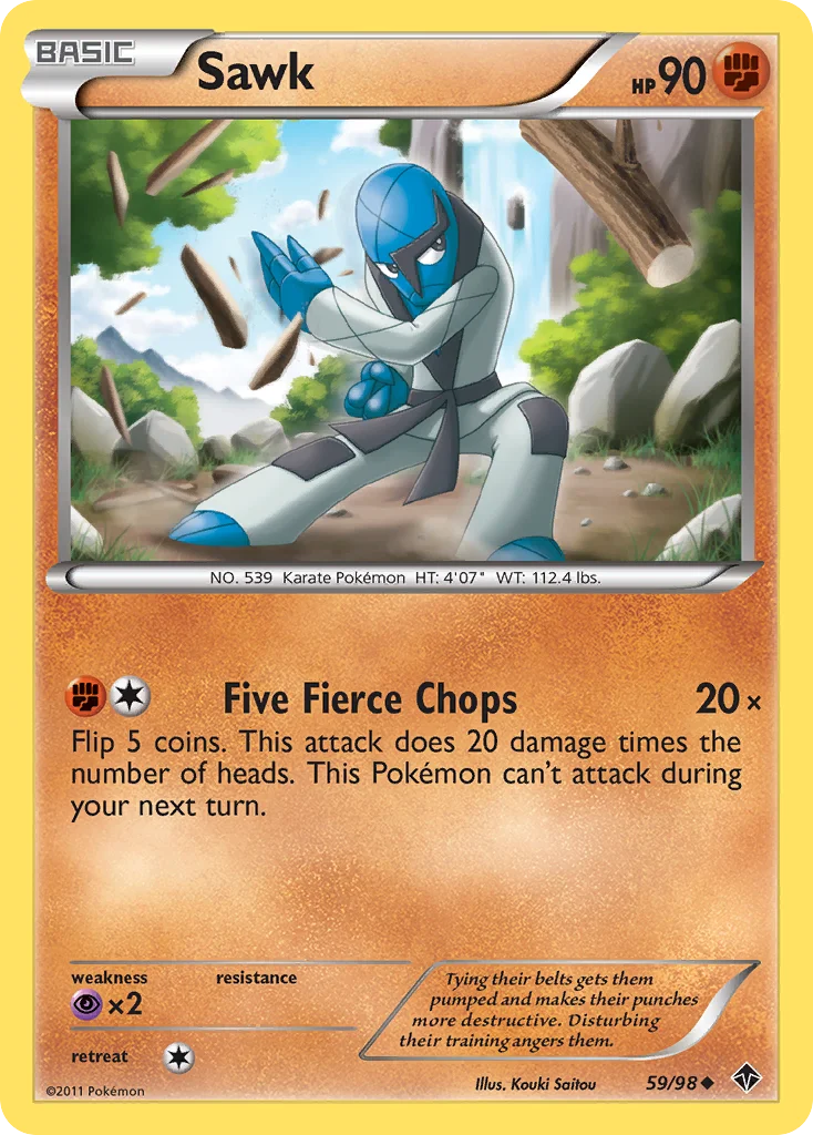 Sawk Pokemon card