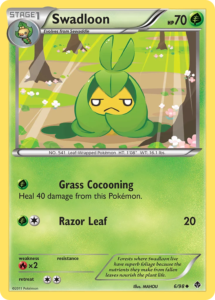Swadloon Pokemon card