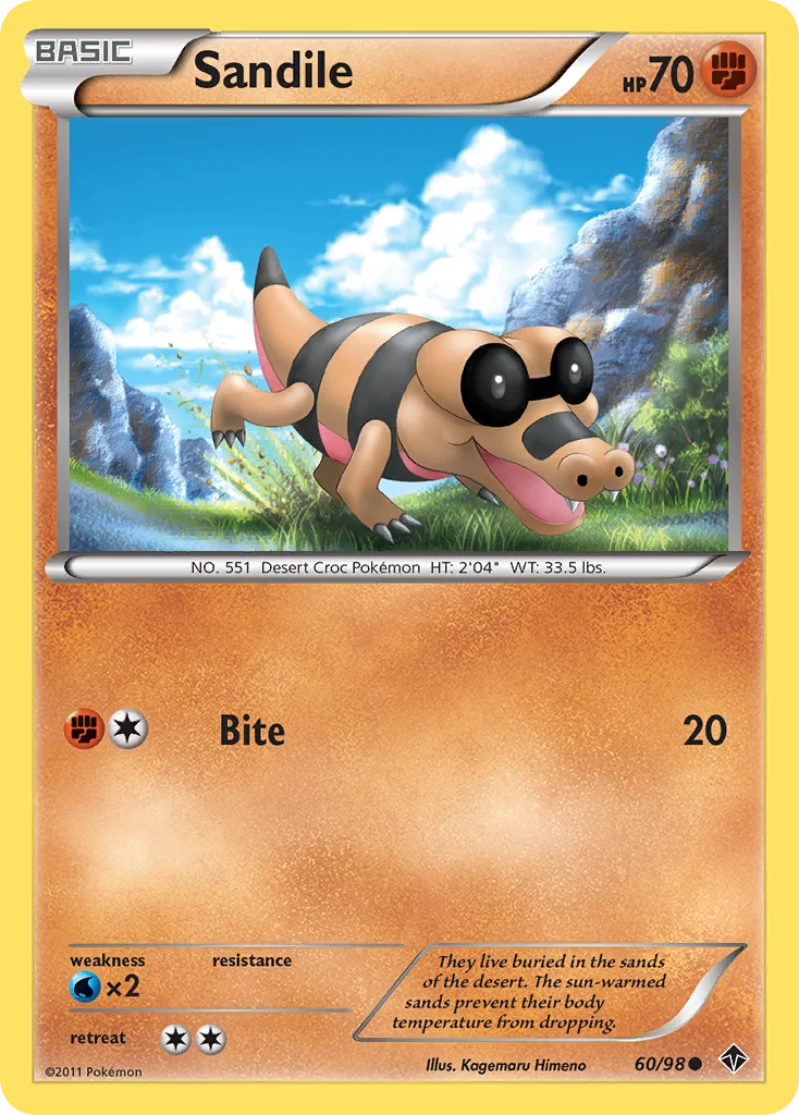 Sandile Pokemon card