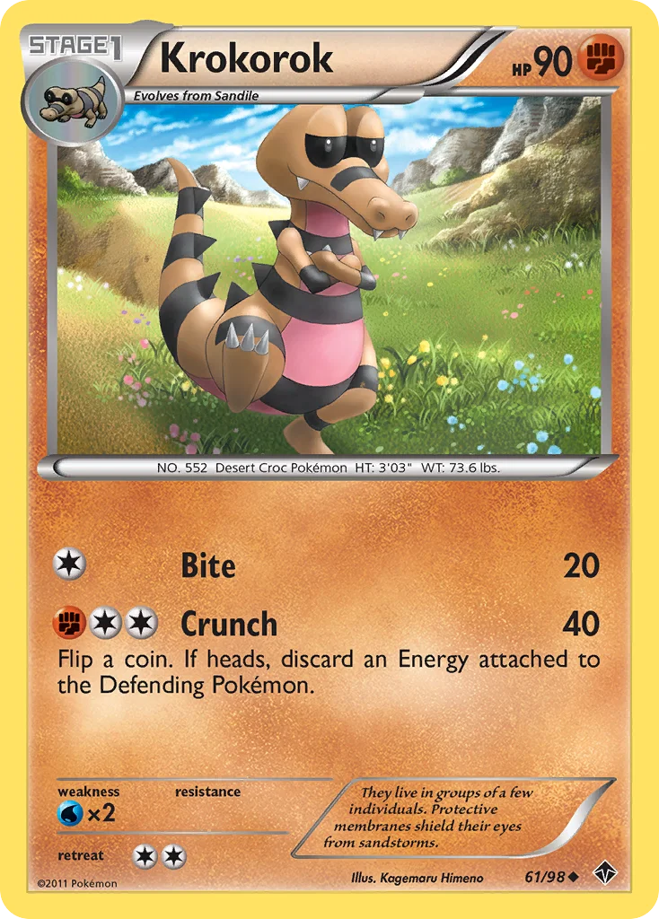 Krokorok Pokemon card