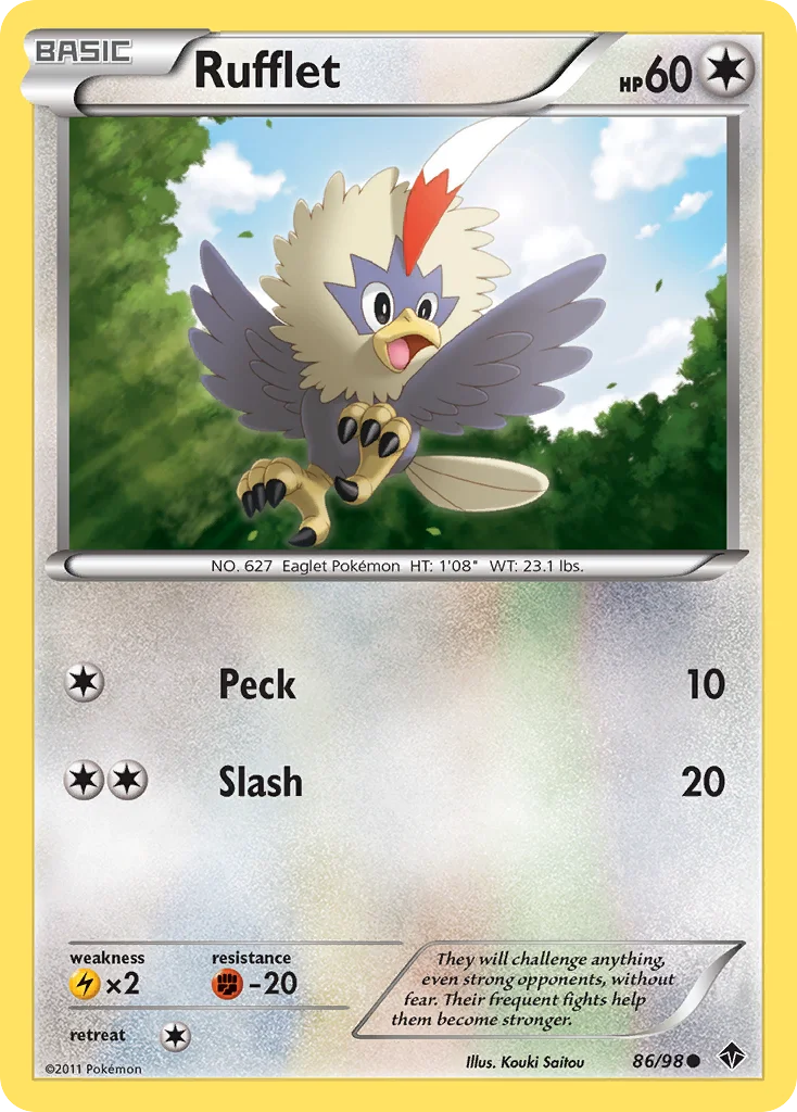 Rufflet Pokemon card