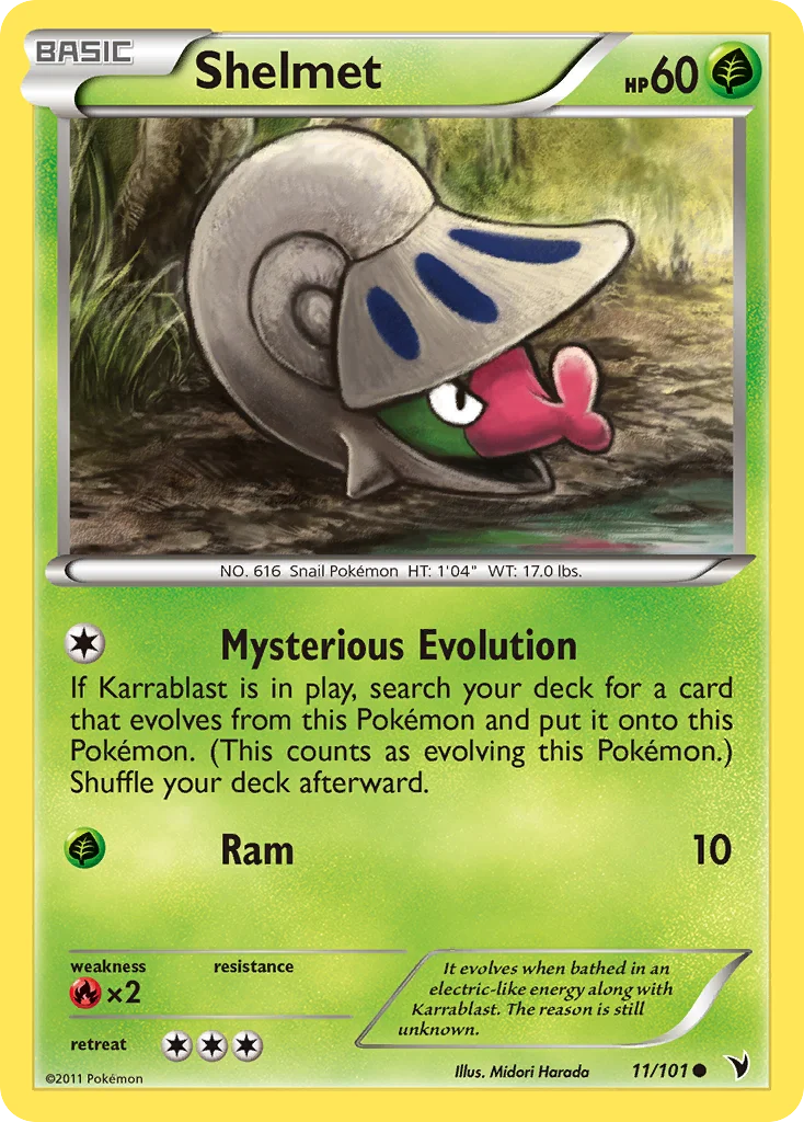 Shelmet Pokemon card