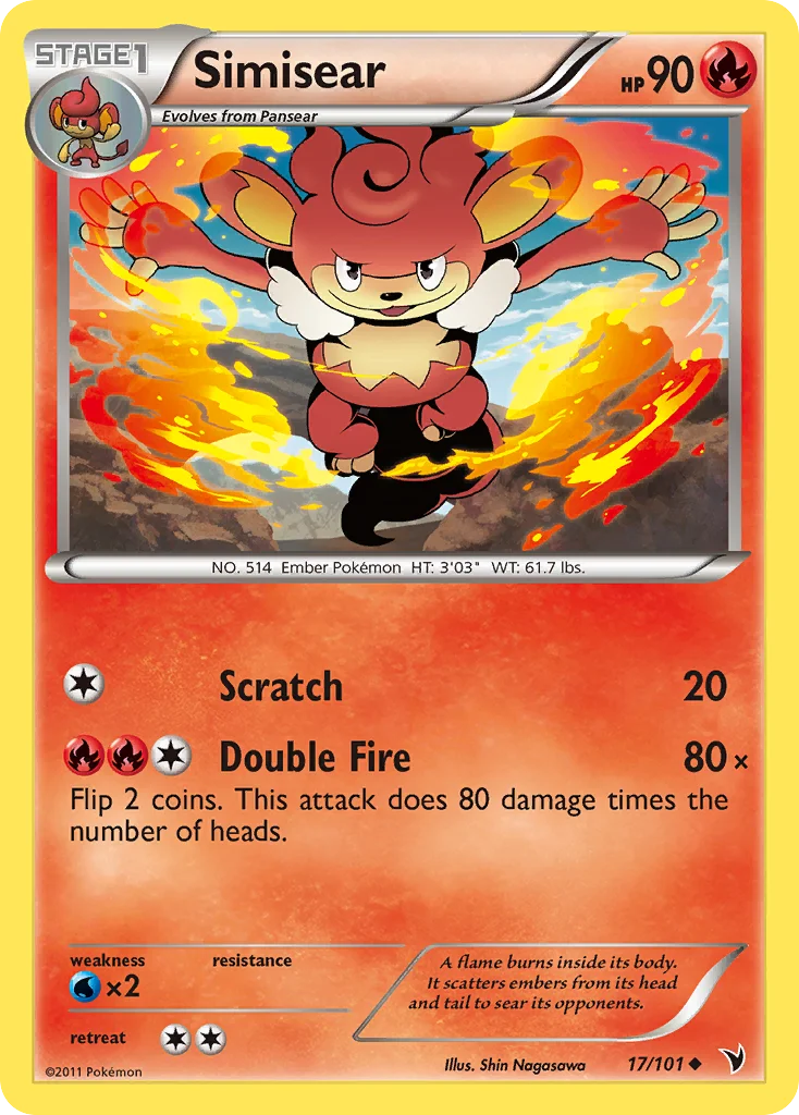 Simisear Pokemon card