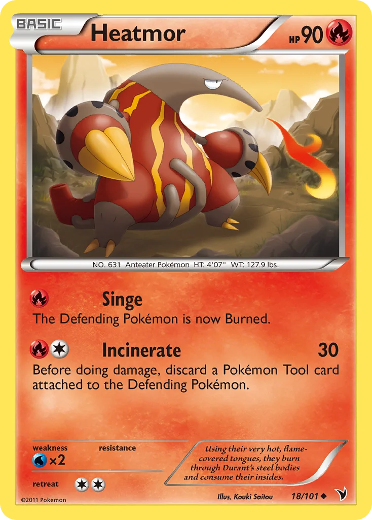 Heatmor Pokemon card