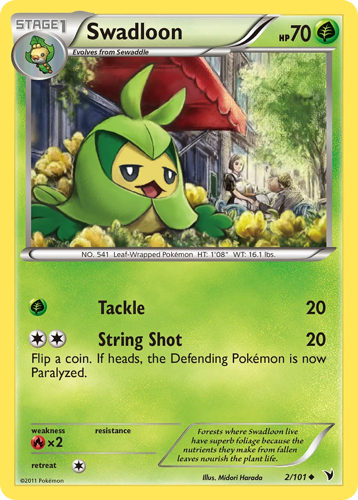 Swadloon Pokemon card