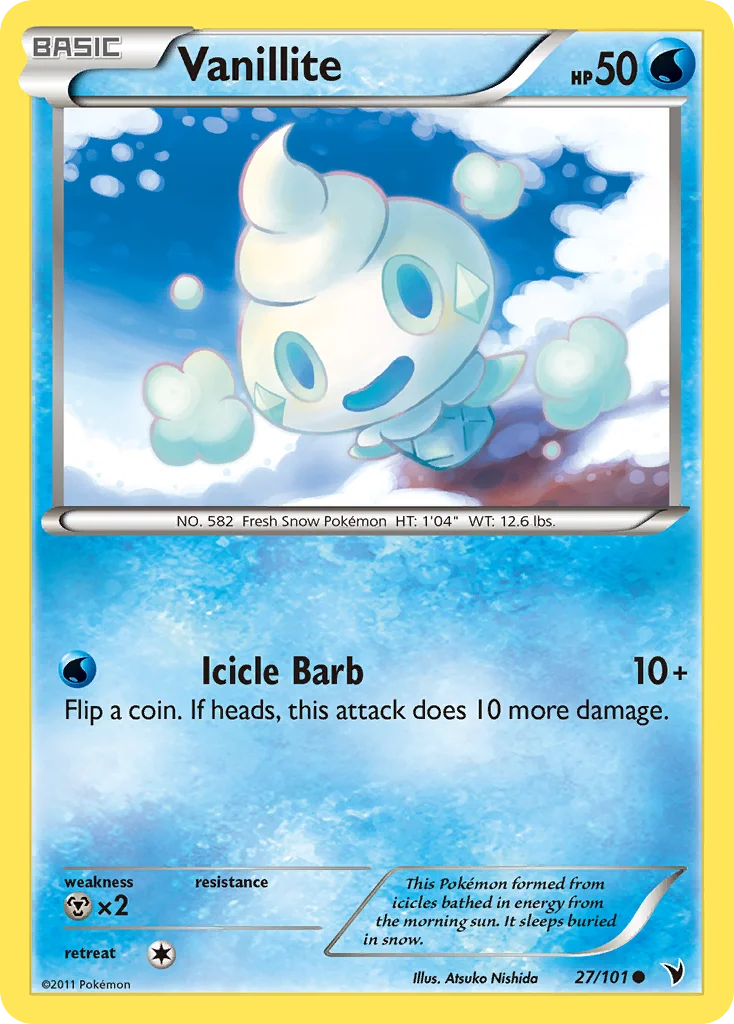 Vanillite Pokemon card
