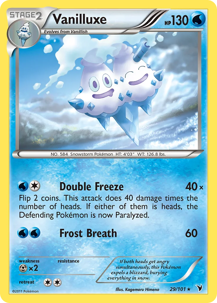 Vanilluxe Pokemon card
