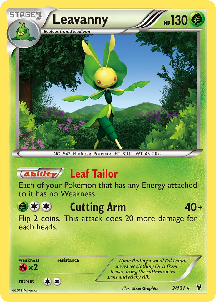 Leavanny Pokemon card