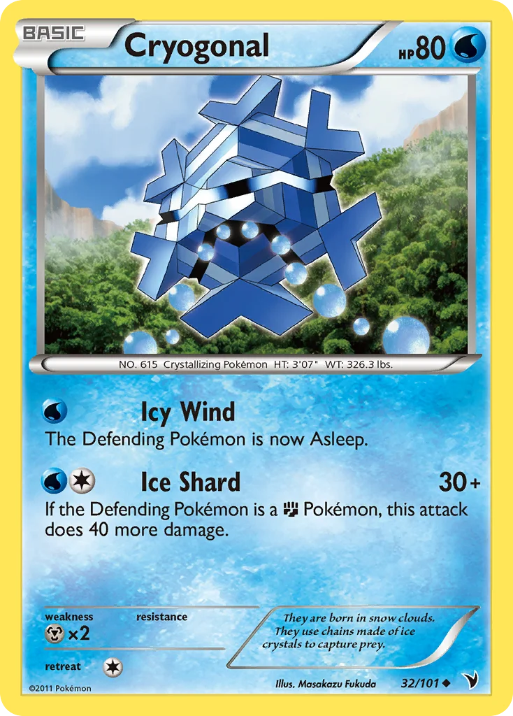 Cryogonal Pokemon card