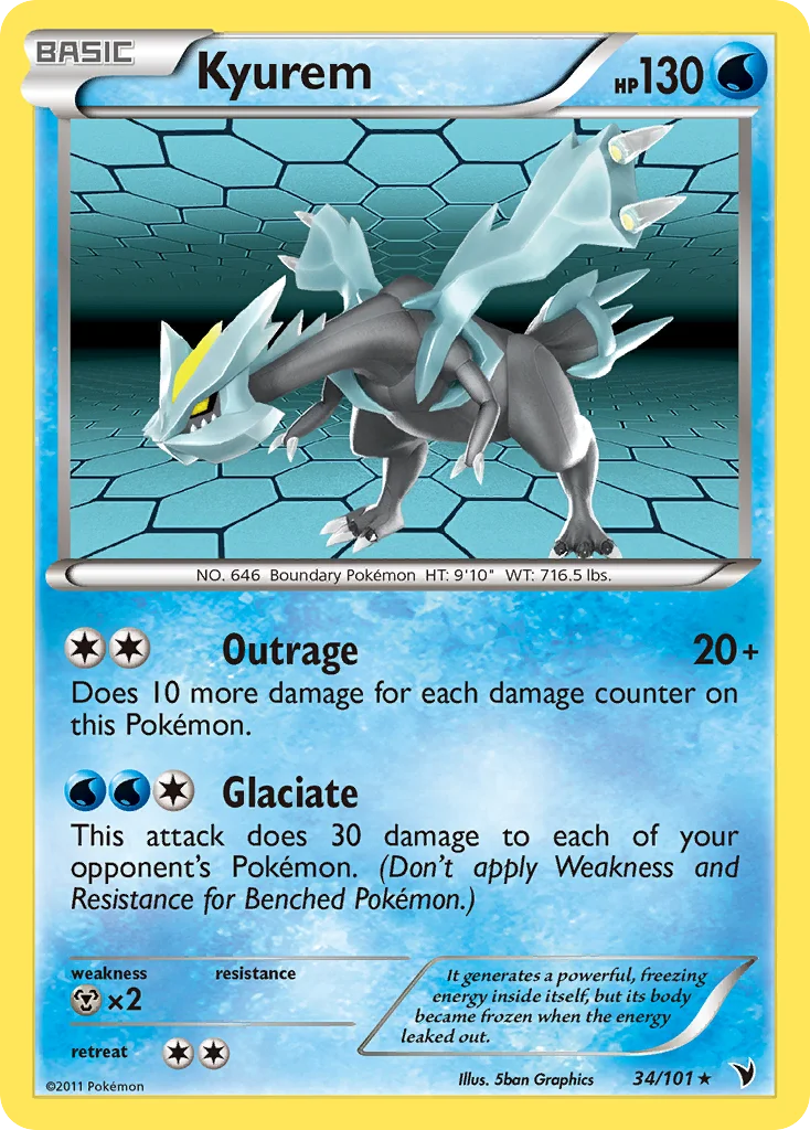 Kyurem Pokemon card