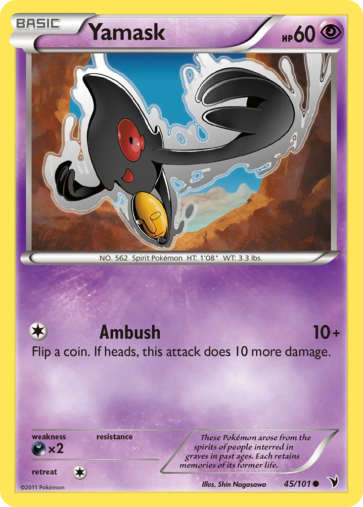 Yamask Pokemon card