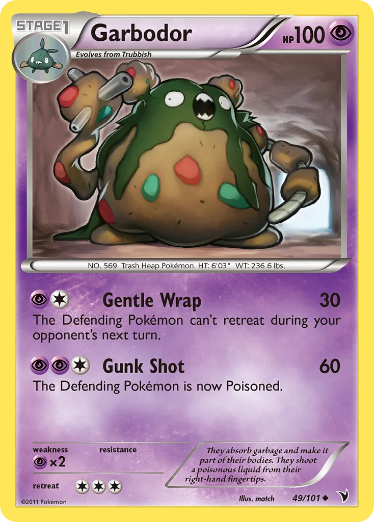 Garbodor Pokemon card