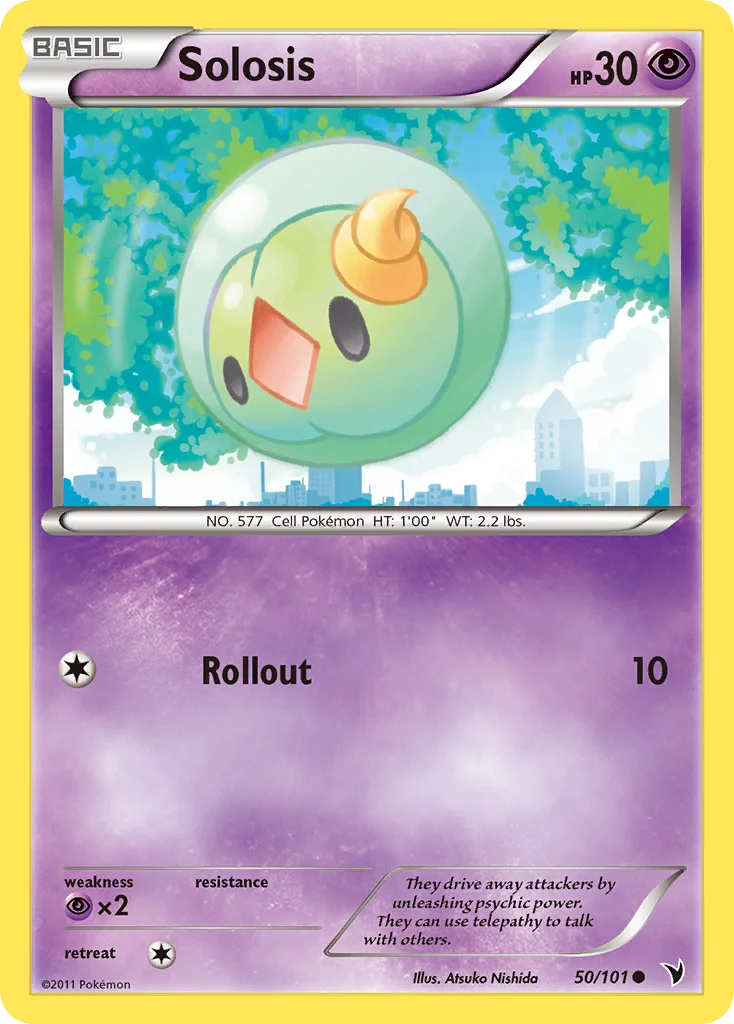 Solosis Pokemon card