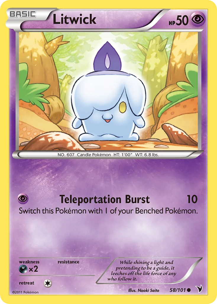Litwick Pokemon card