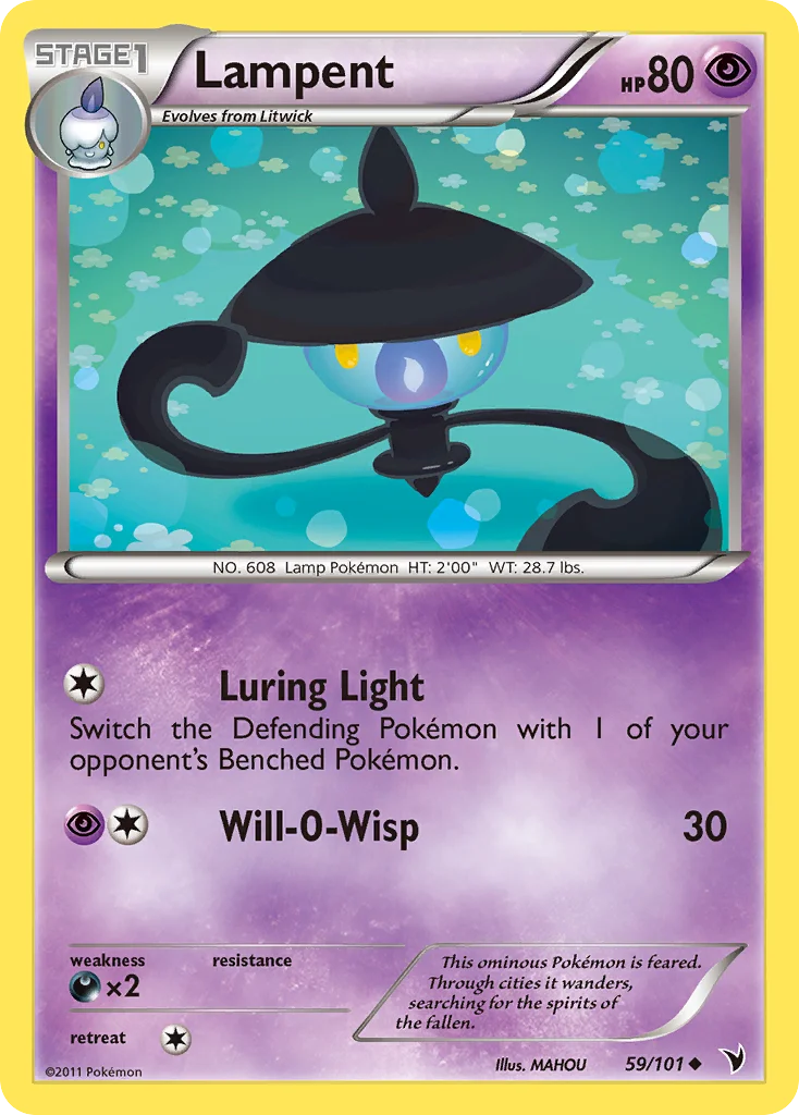 Lampent Pokemon card