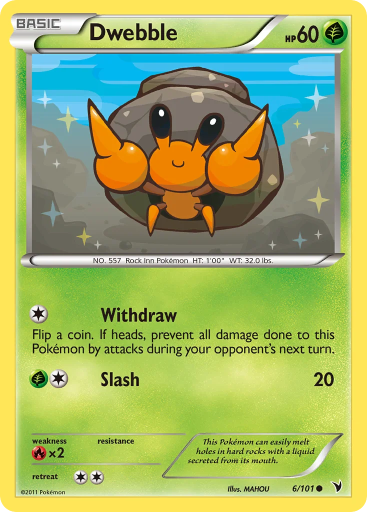 Dwebble Pokemon card