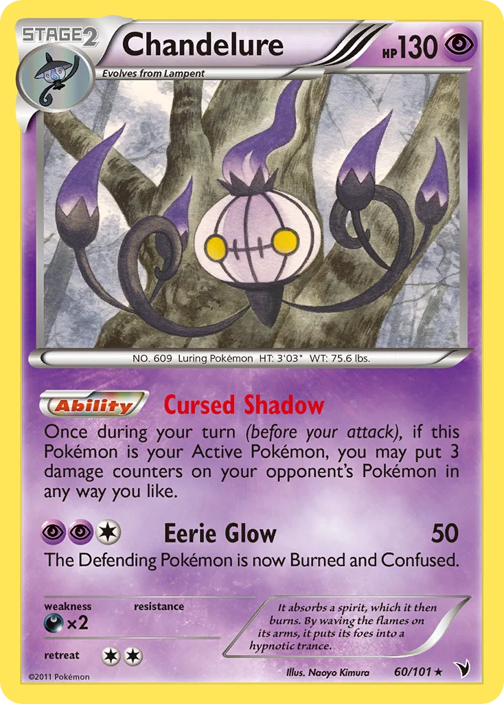 Chandelure Pokemon card