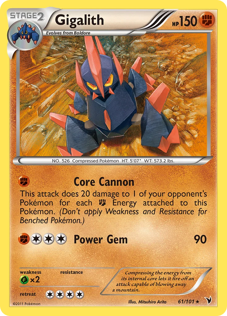 Gigalith Pokemon card