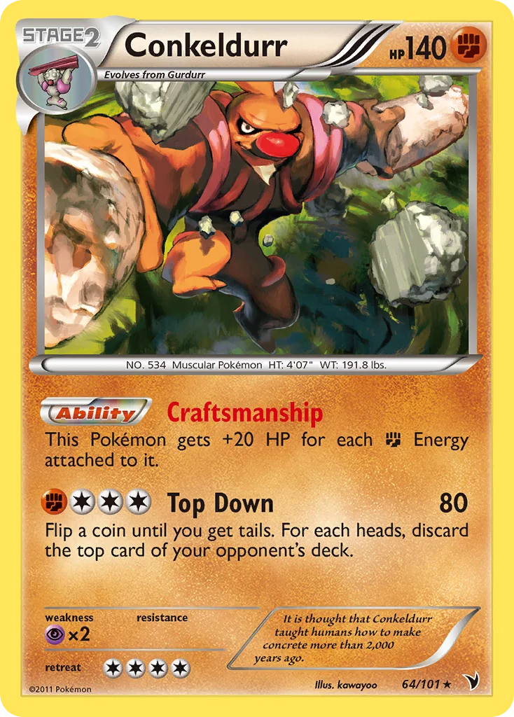 Conkeldurr Pokemon card
