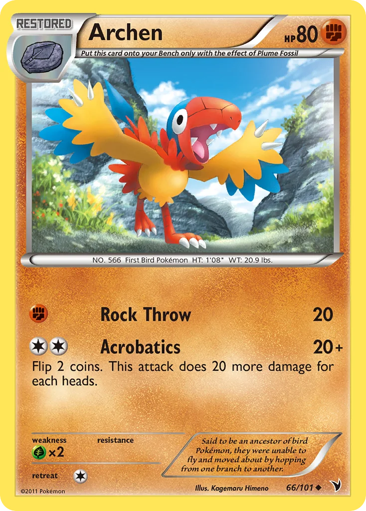 Archen Pokemon card